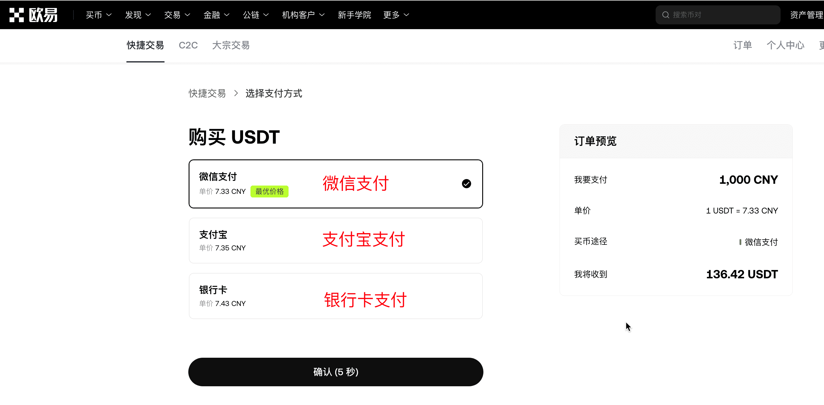 交易渠道对比